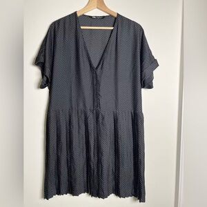 Zara black Polka Dot Dress Sz L